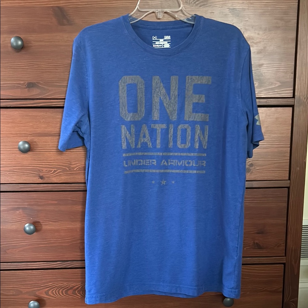 Under Armour Blue Short Sleeve Tee ONE NATION